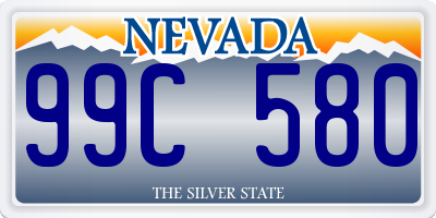 NV license plate 99C580