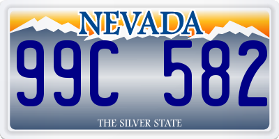 NV license plate 99C582