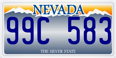 NV license plate 99C583