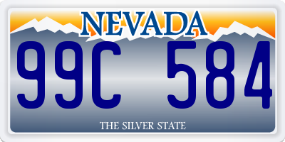 NV license plate 99C584