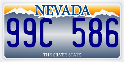 NV license plate 99C586