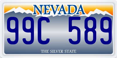 NV license plate 99C589