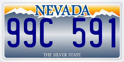 NV license plate 99C591