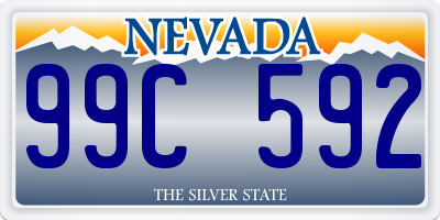 NV license plate 99C592