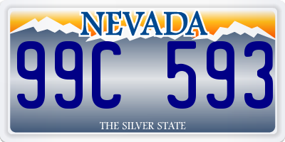 NV license plate 99C593