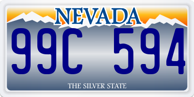 NV license plate 99C594