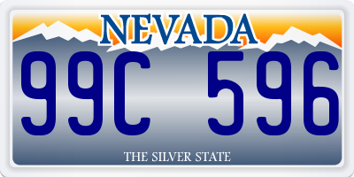 NV license plate 99C596