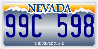 NV license plate 99C598