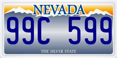 NV license plate 99C599