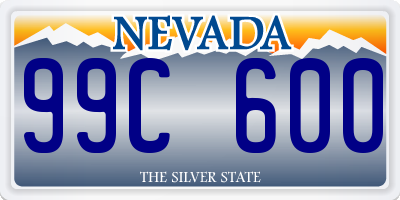 NV license plate 99C600