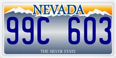 NV license plate 99C603