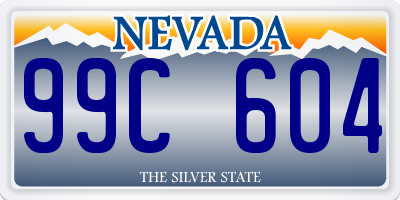 NV license plate 99C604