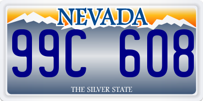 NV license plate 99C608