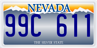 NV license plate 99C611