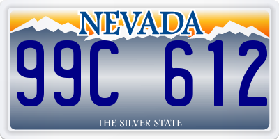 NV license plate 99C612