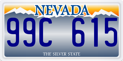 NV license plate 99C615