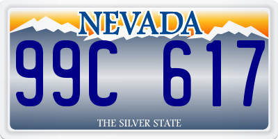 NV license plate 99C617