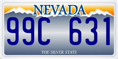 NV license plate 99C631