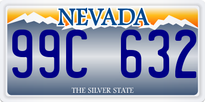 NV license plate 99C632