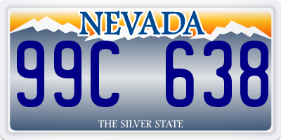 NV license plate 99C638