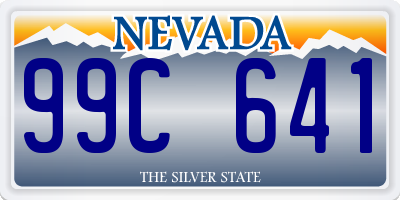 NV license plate 99C641