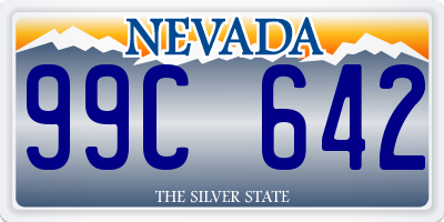 NV license plate 99C642