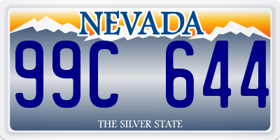 NV license plate 99C644