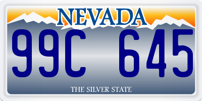 NV license plate 99C645