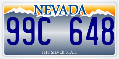 NV license plate 99C648