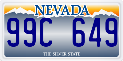 NV license plate 99C649