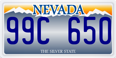 NV license plate 99C650