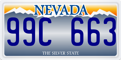 NV license plate 99C663