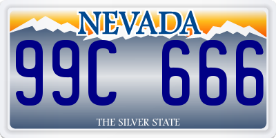 NV license plate 99C666