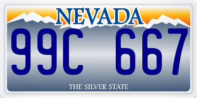 NV license plate 99C667