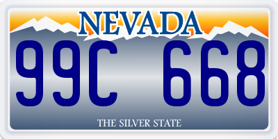 NV license plate 99C668