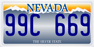 NV license plate 99C669