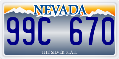 NV license plate 99C670