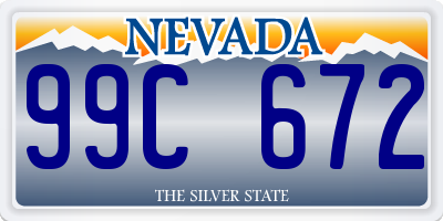 NV license plate 99C672