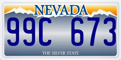 NV license plate 99C673