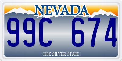 NV license plate 99C674