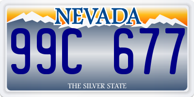 NV license plate 99C677