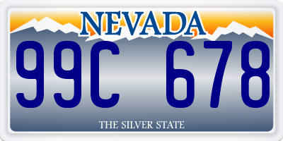 NV license plate 99C678