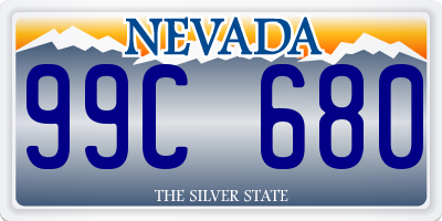 NV license plate 99C680