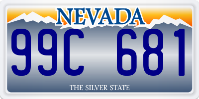 NV license plate 99C681