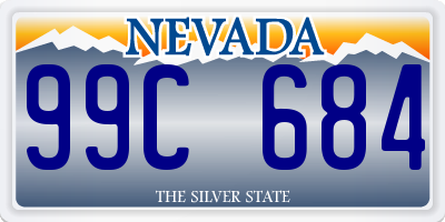 NV license plate 99C684