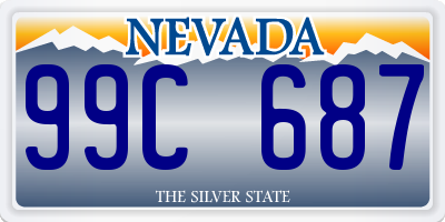 NV license plate 99C687