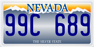 NV license plate 99C689