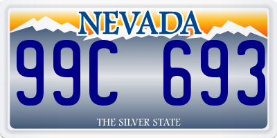 NV license plate 99C693