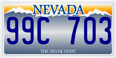 NV license plate 99C703