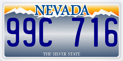 NV license plate 99C716